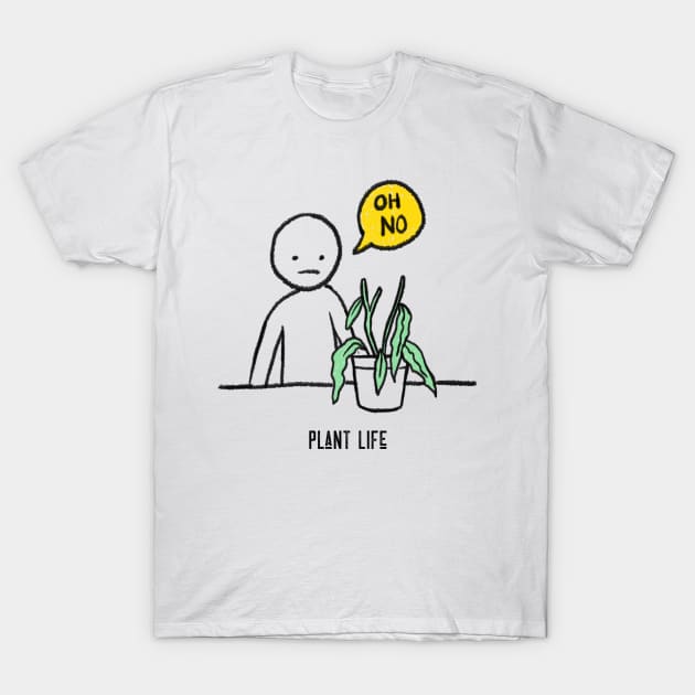 Plant Life Funny Simple Cartoon T-Shirt by Always Growing Boutique